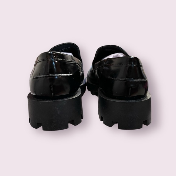 Black Chunky Penny Loafers Women’s Size 10 - Picture 3 of 4